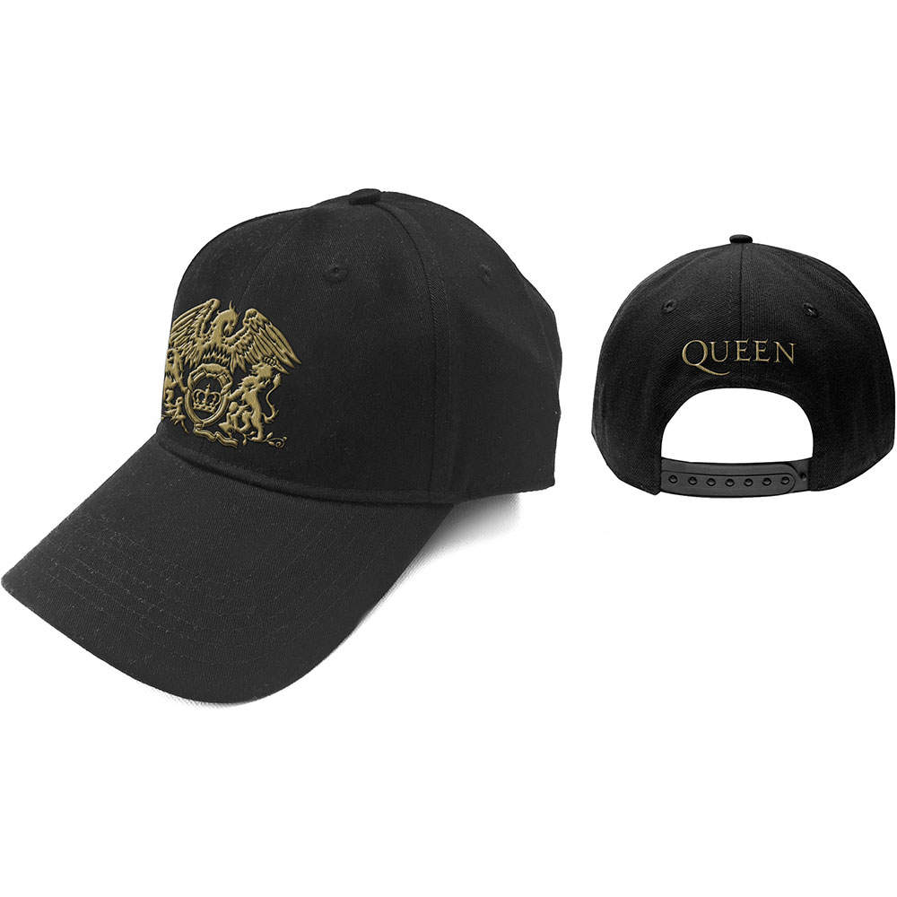 Queen - Gold Classic Crest Baseball cap - Schwarz